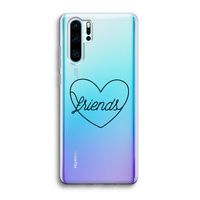 Friends heart black: Huawei P30 Pro Transparant Hoesje