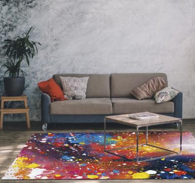 Abstracte Verfspetters Moderne vinyl tapijt