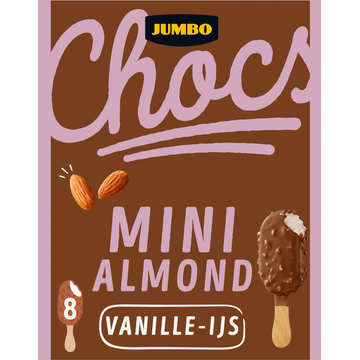 Jumbo Chocs Mini Almond VanilleIJs 8 Stuks 304 g