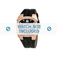 Breil horlogeband BW0413 / F26005558 Leder Zwart + zwart stiksel - thumbnail