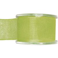 Hobby/decoratie sierlint - groen - organza - 4 cm x 20 meter