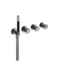 Hotbath Cobber @ Work - Afbouwdeel voor Inbouw Douchethermostaat - 2 Stopkranen - Roestvrijstaal - V02