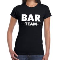 Bar Team / personeel tekst t-shirt zwart dames