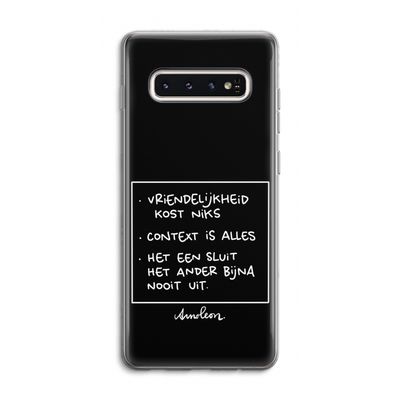 Mijn Motto's: Samsung Galaxy S10 4G Transparant Hoesje