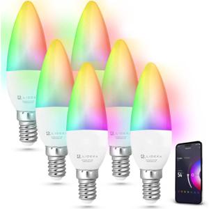 Lideka Slimme LED Smart Lampen - E14 - Set Van 6 - Google, Alexa en Siri