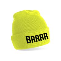 Brrrr muts - unisex - one size - geel - apres-ski muts