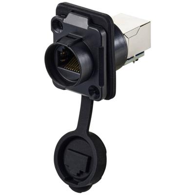 TRU COMPONENTS RJ45-inbouwbus, 2-gats flens TC-12770460 Invoerhulp voor RJ45 1 stuk(s)