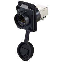 TRU COMPONENTS RJ45-inbouwbus, 2-gats flens TC-12770460 Invoerhulp voor RJ45 1 stuk(s)