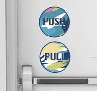 Deur sticker Duwen en trekken