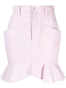 MARANT ÉTOILE chemise en coton à ourlet volanté - Violet