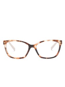 Prada Eyewear lunettes de vue carrées à effet écailles de tortue - Marron