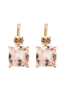 Wouters & Hendrix Gold boucles d'oreilles en or rose 18ct serties de morganite et de diamants