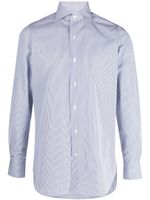 Finamore 1925 Napoli chemise en coton à col italien - Blanc