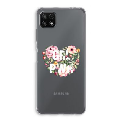 GRL PWR Flower: Samsung Galaxy A22 5G Transparant Hoesje