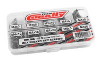 Team Corally - Socket Head Hex schroeven set M3-M4-M5 - Zwart (370 pcs)