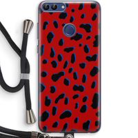 Red Leopard: Huawei P Smart (2018) Transparant Hoesje met koord