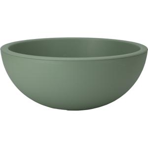 Plantenpot/bloempot ronde schaal - Tuin - stevig kunststof - groen - D40 x H16 cm