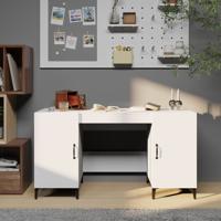Bureau 140x50x75 cm bewerkt hout wit