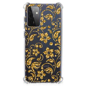 Samsung Galaxy A72 4G/5G Case Gouden Bloemen