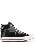 Converse baskets montantes Chuck 70 à design patchwork - Noir