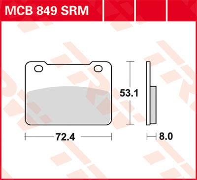 TRW Remblokken, en remschoenen voor de moto, MCB849SRM Sinter maxi scooter