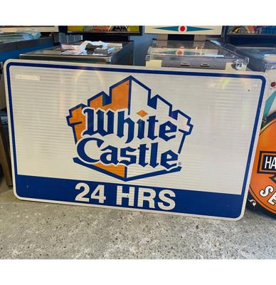White Castle Verkeersbord- 154 x 92cm - Origineel