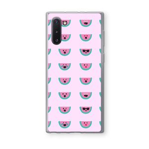 Smiley watermeloenprint: Samsung Galaxy Note 10 Transparant Hoesje