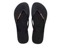 Havaianas Slim Logo Metallic black golden Zwart maat 3738