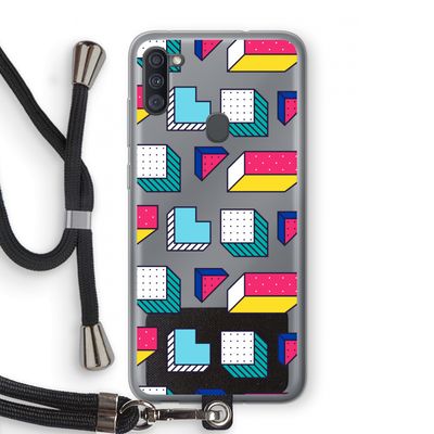 8-bit N°7: Samsung Galaxy A11 Transparant Hoesje met koord