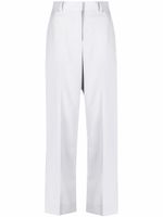 sacai pantalon droit à rayures latérales - Gris