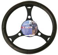 Car Plus stuurhoes universeel PVC zwart  37 39 cm - thumbnail