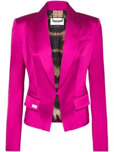 Philipp Plein blazer en satin Sartorial à simple boutonnage - Rose