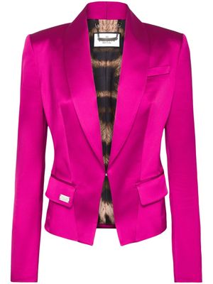 Philipp Plein blazer en satin Sartorial à simple boutonnage - Rose