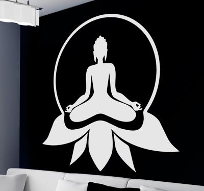 Boeddha Boeddhime lotus sticker