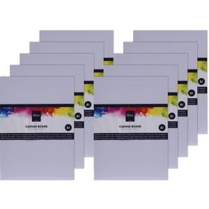 Canvas schilderdoek - 10x - A4 formaat - blanco hobby schilderpaneel