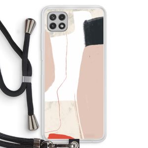 Lava: Samsung Galaxy A22 4G Transparant Hoesje met koord