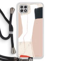Lava: Samsung Galaxy A22 4G Transparant Hoesje met koord