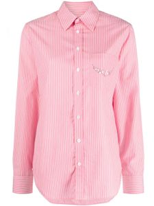 Zadig&Voltaire chemise en coton Taskiz à logo strassé - Rose