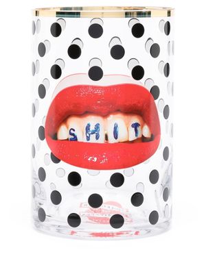 Seletti vase Toiletpaper à imprimé lèvres - Noir