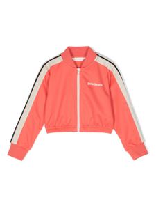 Palm Angels Kids veste bomber crop à logo imprimé - Orange