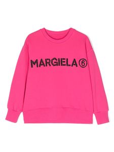 MM6 Maison Margiela Kids t-shirt en coton à logo - Rose