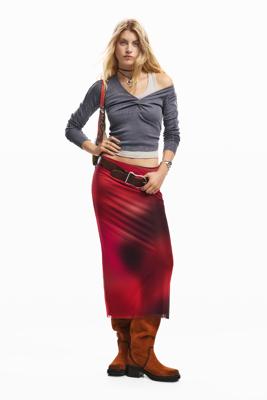 Midi tule rok - RED - XL