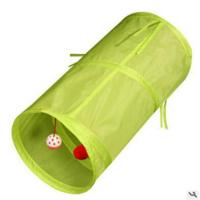 Huisdier benodigdheden kat ring papier twee-weg tunnel kan geschikt voor vouwen kat kanaal (groen)
