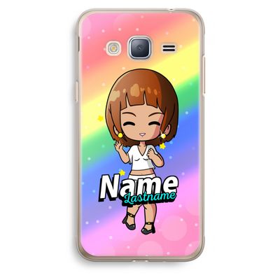 Chibi Maker vrouw: Samsung Galaxy J3 (2016) Transparant Hoesje