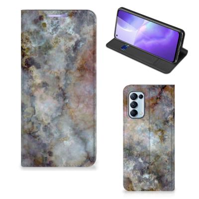 OPPO Find X3 Lite | Standcase | Marmer Grijs