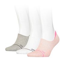 Calvin Klein Dames Footies High Cut 3-pack Pink Melange Combo-One Size (37-41)