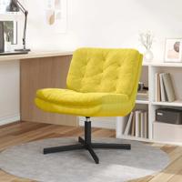 Draaibare Relaxstoel met kussen Anders Geel 63 x 75 x 76 cm Fluweel