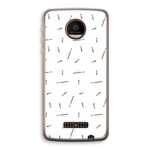 Hipster stripes: Motorola Moto Z Force Transparant Hoesje