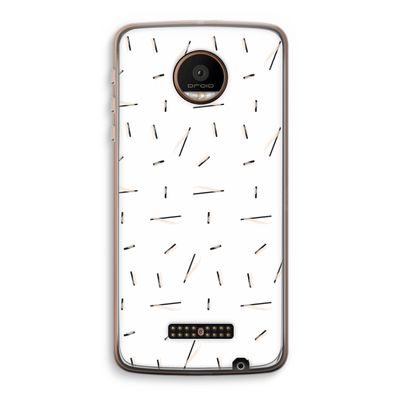 Hipster stripes: Motorola Moto Z Force Transparant Hoesje