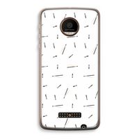 Hipster stripes: Motorola Moto Z Force Transparant Hoesje